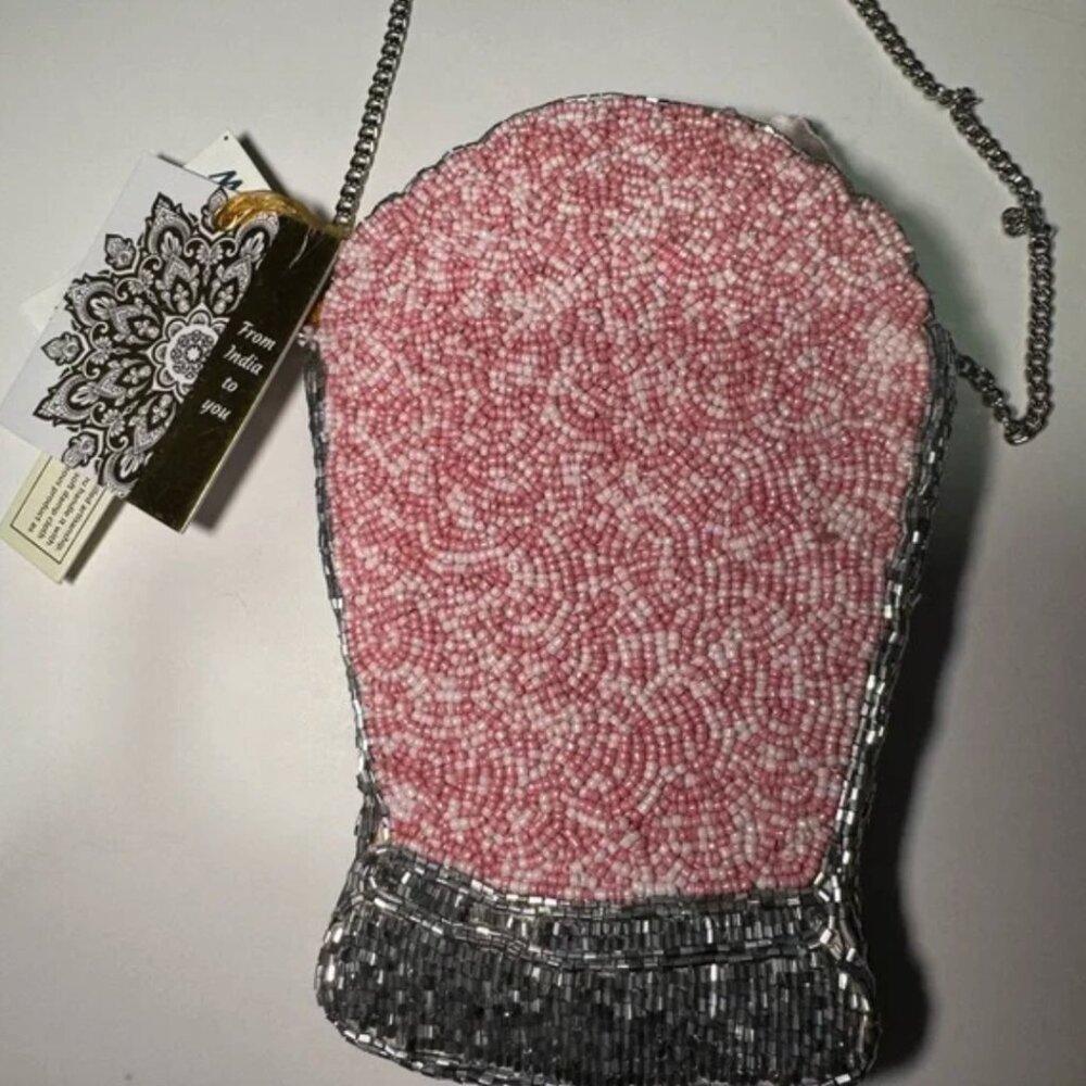 From India to You Strawberry Shake Ice Cream Soda Beaded Handbag Tik Tok Viral - Picture 3 of 4